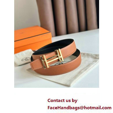 Hermes H au Carre belt buckle  &  Reversible leather strap 32 mm 06 2023